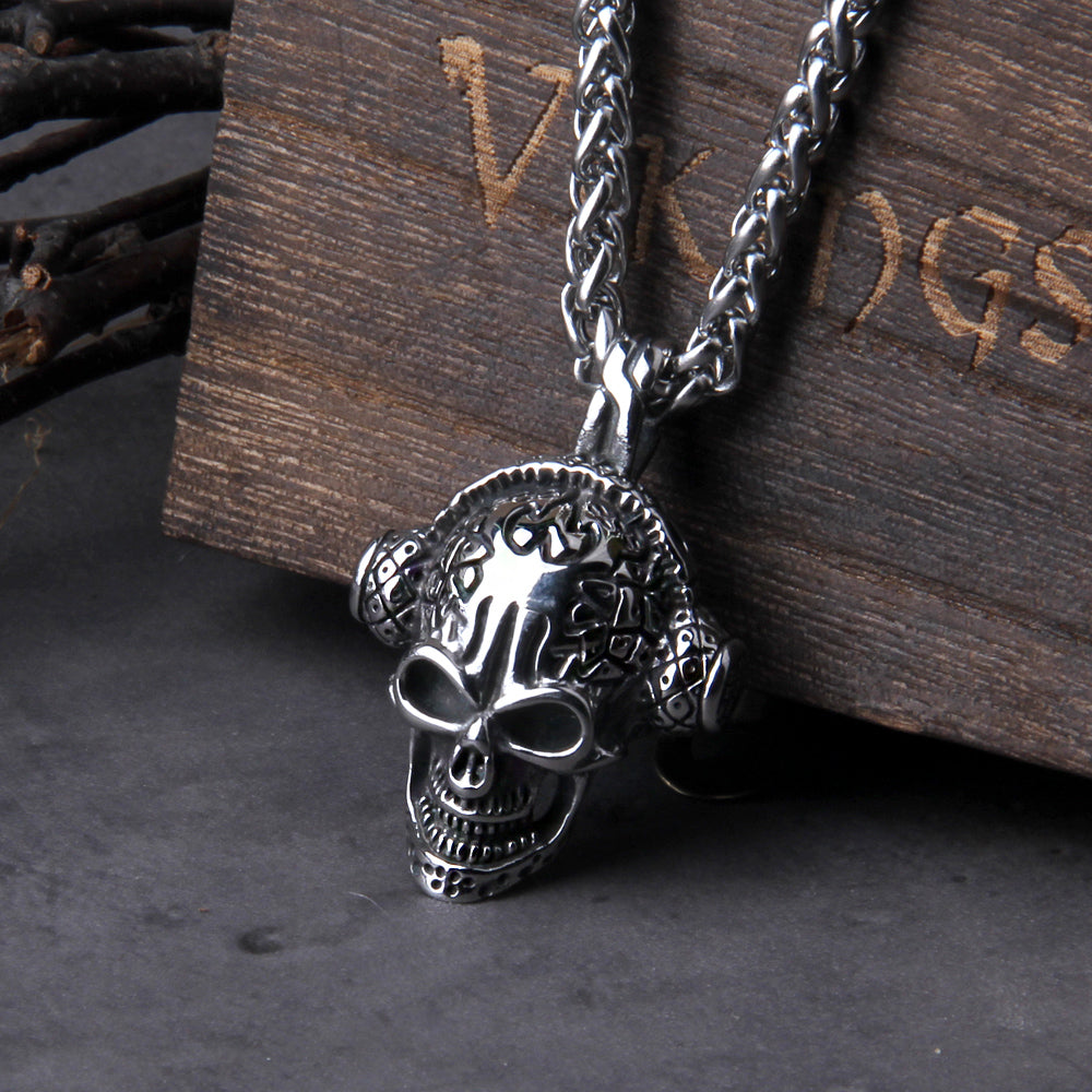 VIKING  SKULL- STAINLESS STEEL