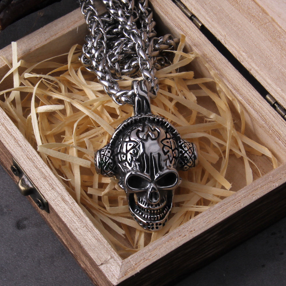 VIKING  SKULL- STAINLESS STEEL