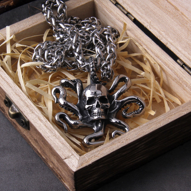 SKULL KRAKEN - STAINLESS STEEL