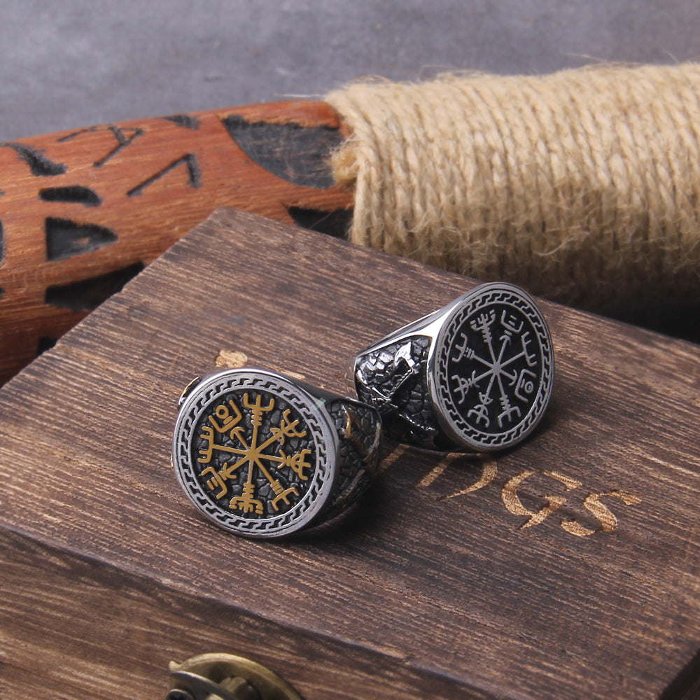 WAYWARD COMPASS RING- STAINLESS STEEL