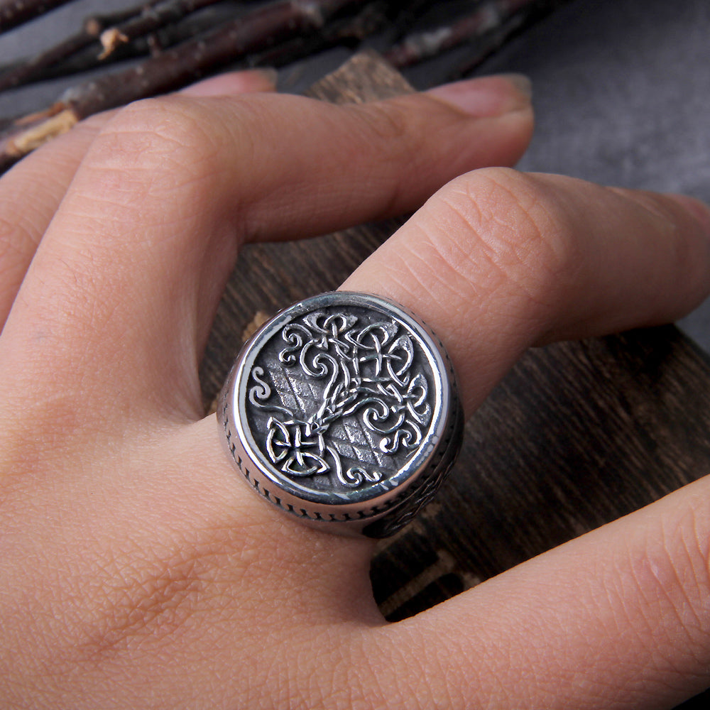 TREE OF LIFE RING - STAINLESS STEEL
