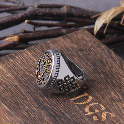 TREE OF LIFE RING - STAINLESS STEEL