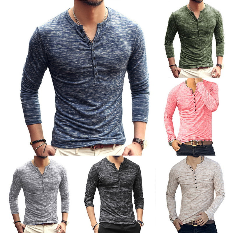 LONG SLEEVE SLIM FIT VIKING INSPIRED V- NECK