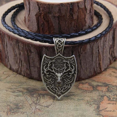 CERNUNNOS CELTIC SHIELD PENDANT - STAINLESS STEEL - Forged in Valhalla