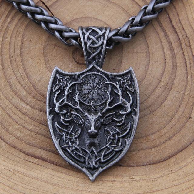 CERNUNNOS CELTIC SHIELD PENDANT - STAINLESS STEEL - Forged in Valhalla