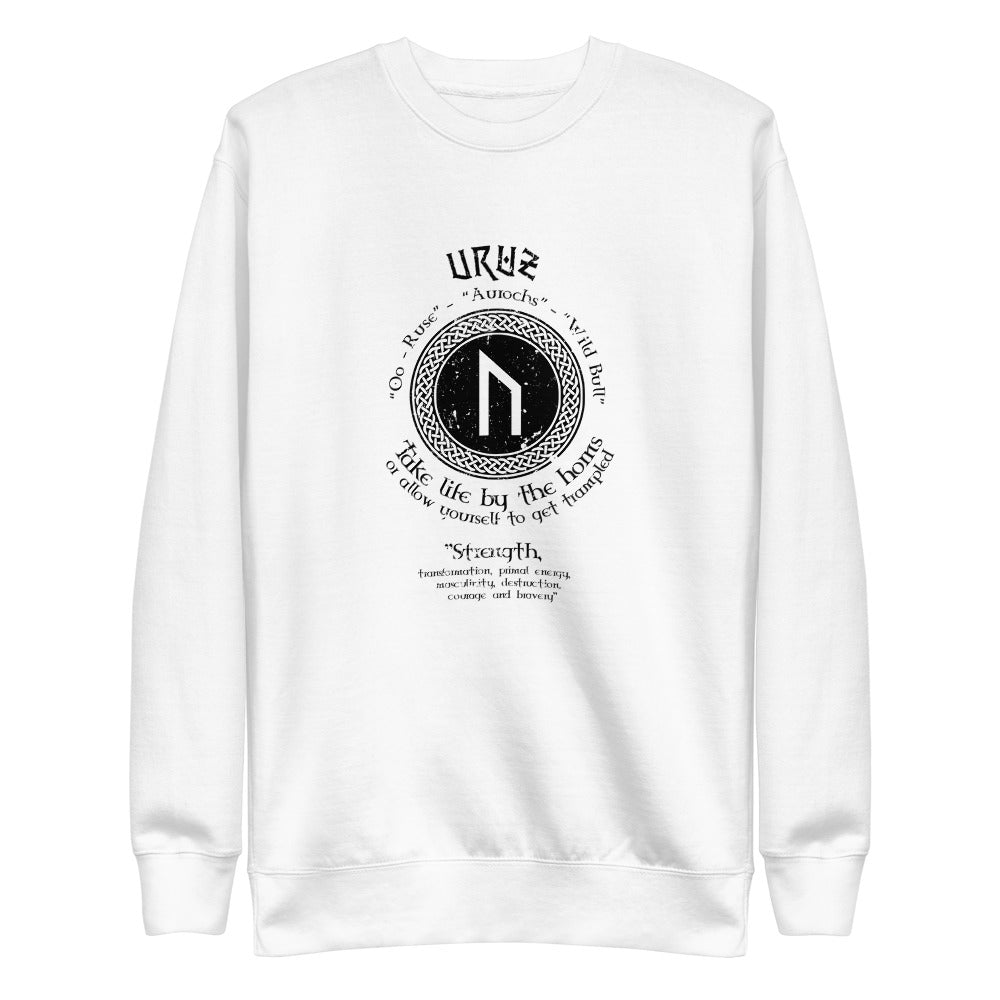 FLEECE PULLOVER VIKING STRENGTH RUNE- GRAB LIFE BY THE HORNS